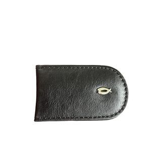 Italian leather magnetic money clip